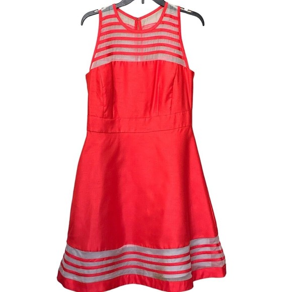 Taylor Red & Nude sleeveless fit & flare dress size 8 - Picture 1 of 11